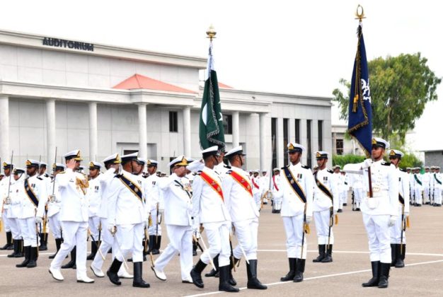 121st MIDSHIPMEN AND 29th SHORT SERVICE COMMISSIONING PARADE HELD AT PAKISTAN NAVAL ACADEMY