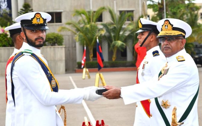 Cadet Received Gold Medal from PAK NAVAL CHIEF Admiral Naveed Ashraf During 121st Midshipmen And 29th SSC Parade