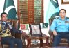 Commander Sri Lanka Air Force Air Marshal And PAK AIR FORCE CHIEF Air Chief Marshal Zaheer Ahmed Babar Discusses The Serious Issue Of indian And iranian State Terrorism At AIR HQ Islamabad