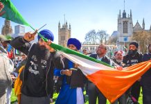 Millions Of Brave Sikh Holds Massive Anti-india Protests In New Zealand Against The Genocide Of Innocent Sikhs By Rapist And Coward security forces of Shameless Terrorist india During 1984 Genocide