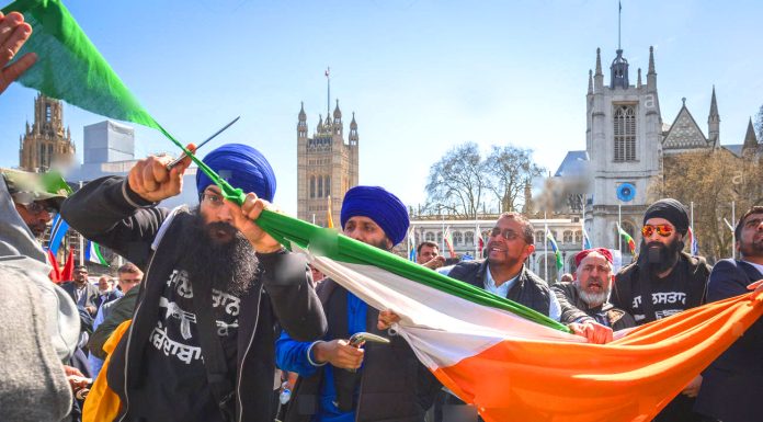 Millions Of Brave Sikh Holds Massive Anti-india Protests In New Zealand Against The Genocide Of Innocent Sikhs By Rapist And Coward security forces of Shameless Terrorist india During 1984 Genocide