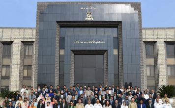 Participants Of 26th National Security Workshop Led By Director General Institute Of Strategic Studies And Research Analysis (ISSRA) Major General Muhammad Raza Aizad Visits NAVAL HQ Islamabad