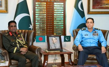 Principal Staff Officer Armed Forces Division BANGLADESH Lieutenant General S M Kamr-ul Hassan Held Most Important Meeting With PAK AIR CHIEF Zaheer Ahmed Babar At AIR HQ Islamabad