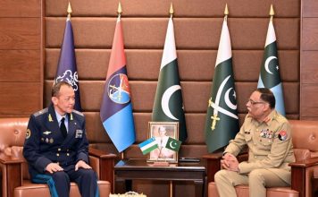 High Level Defense Delegation Led By Deputy Minister Of Defense of the Republic of Uzbekistan And CJCSC General Sahir Shamshad Mirza Discusses indian and iranian Terrorism